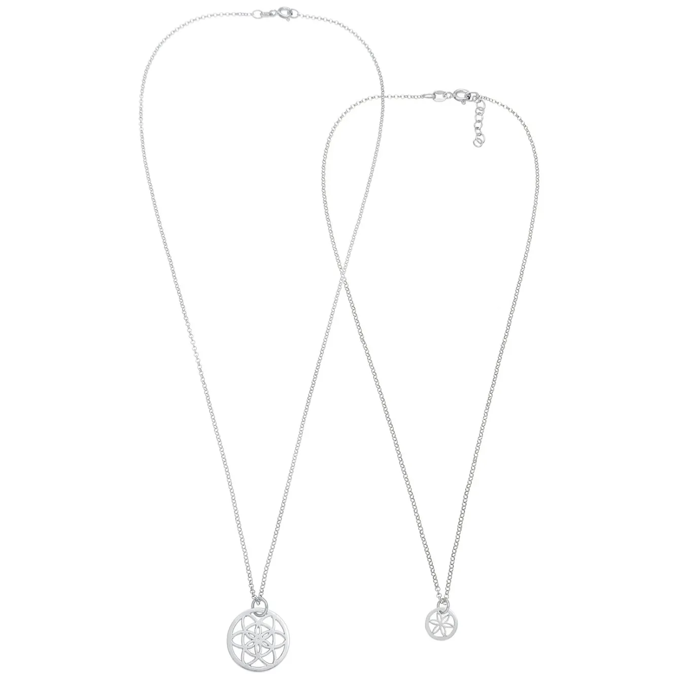 Elli "Mutter-Kind-Kettenset Lebensblume< Halsketten|Silber
