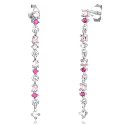 Elli "Ohrhänger | Kristalle (Rosa)< Ohrringe|Silber