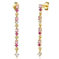 Elli "Ohrhänger | Kristalle (Rosa)< Ohrringe|Silber