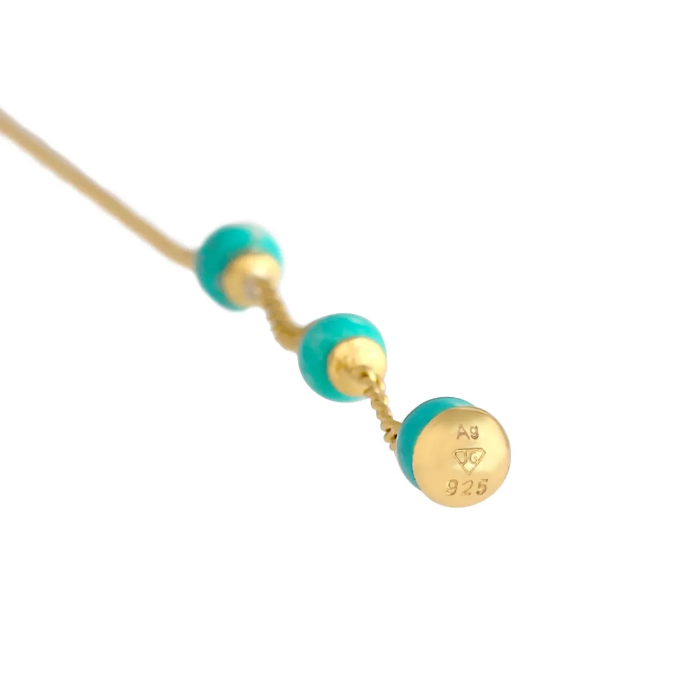 Elli "Ohrhänger Bead | Howlith ( Türkis )< Ohrringe|Vergoldet
