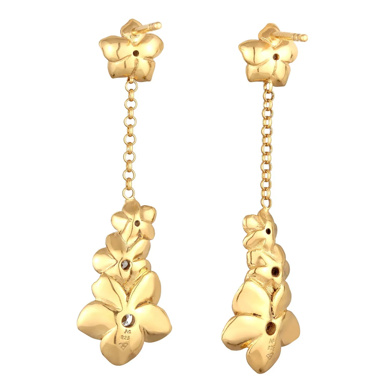 Elli "Ohrhänger Blumen | Zirkonia (Weiß)< Symbol-schmuck|Hochzeit