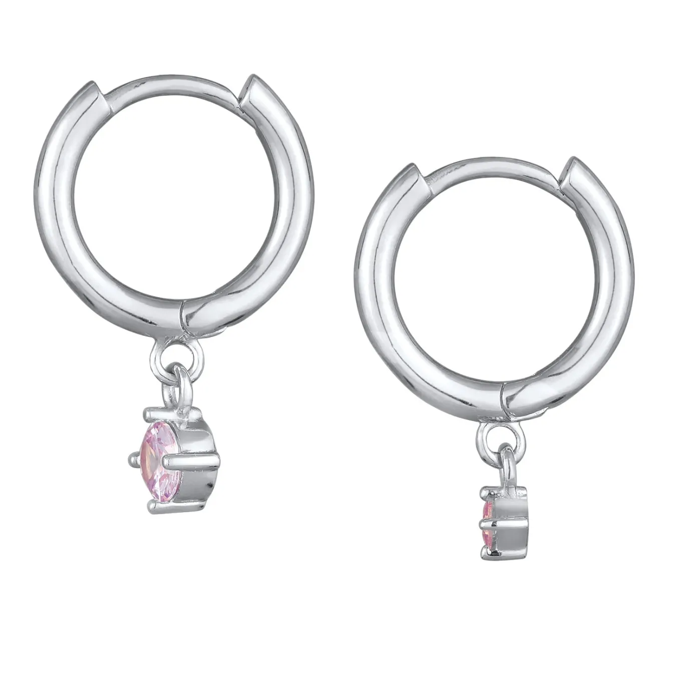 Elli "Ohrhänger Duo Stern Kreis | Kristalle (Orange, Rosa)< Ohrringe