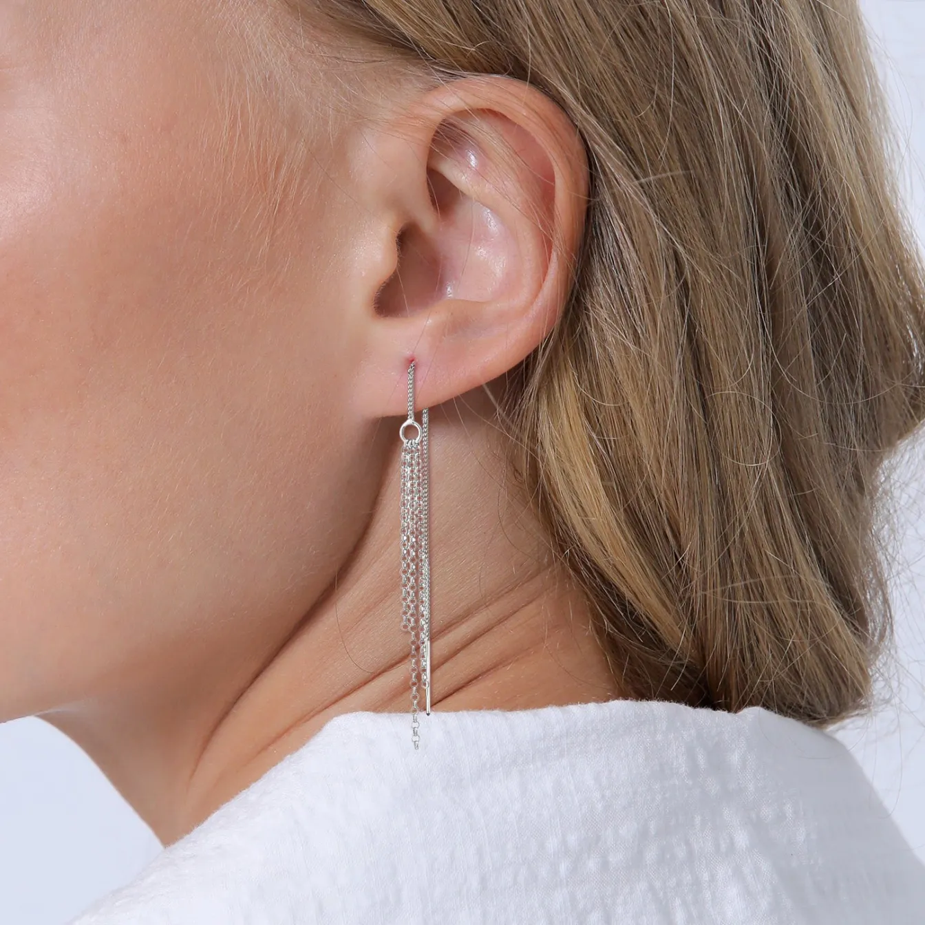 Elli "Ohrhänger Ear Chain< Ohrringe|Vergoldet