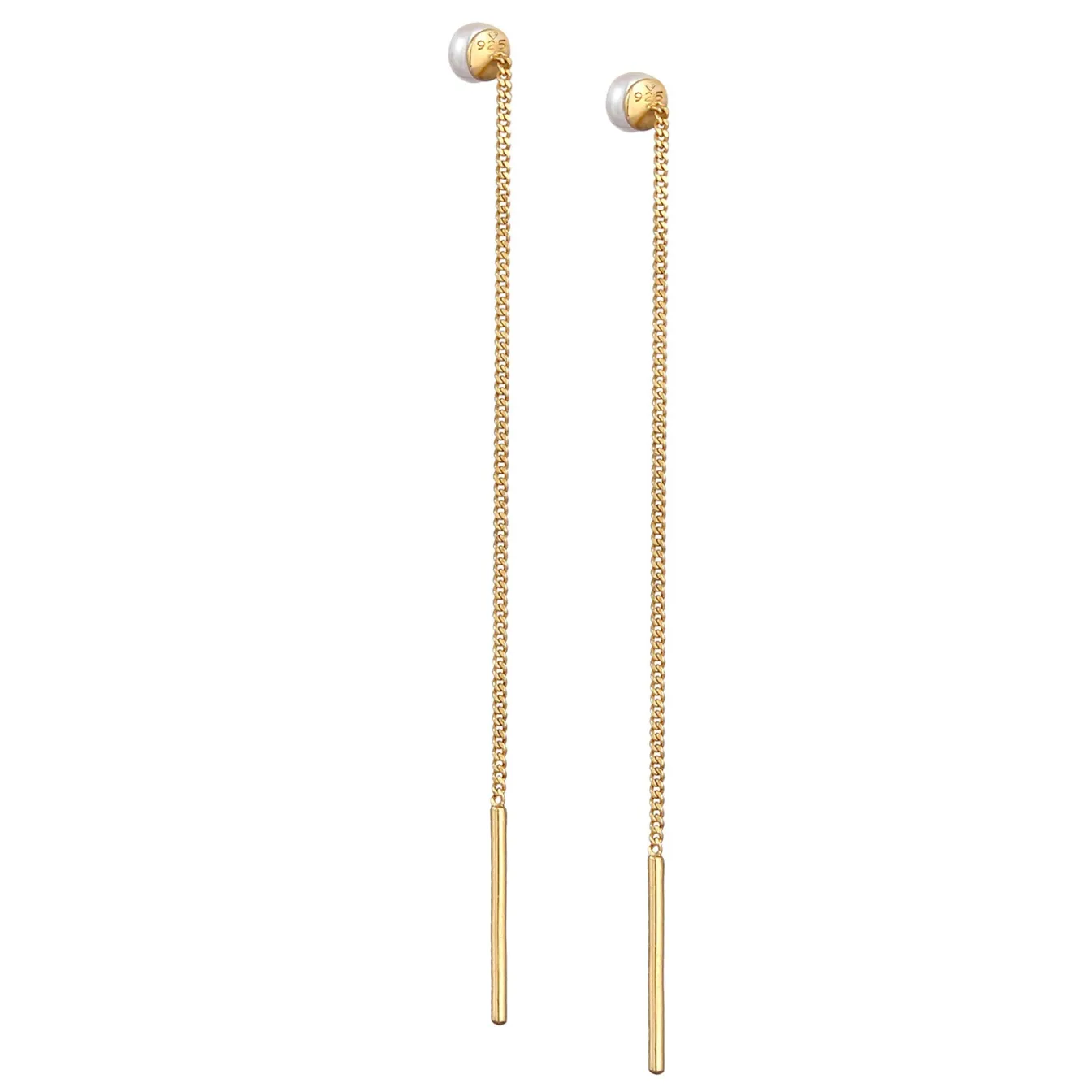 Elli "Ohrhänger Ear Chain | Süßwasserperle< Perlen|Ohrringe