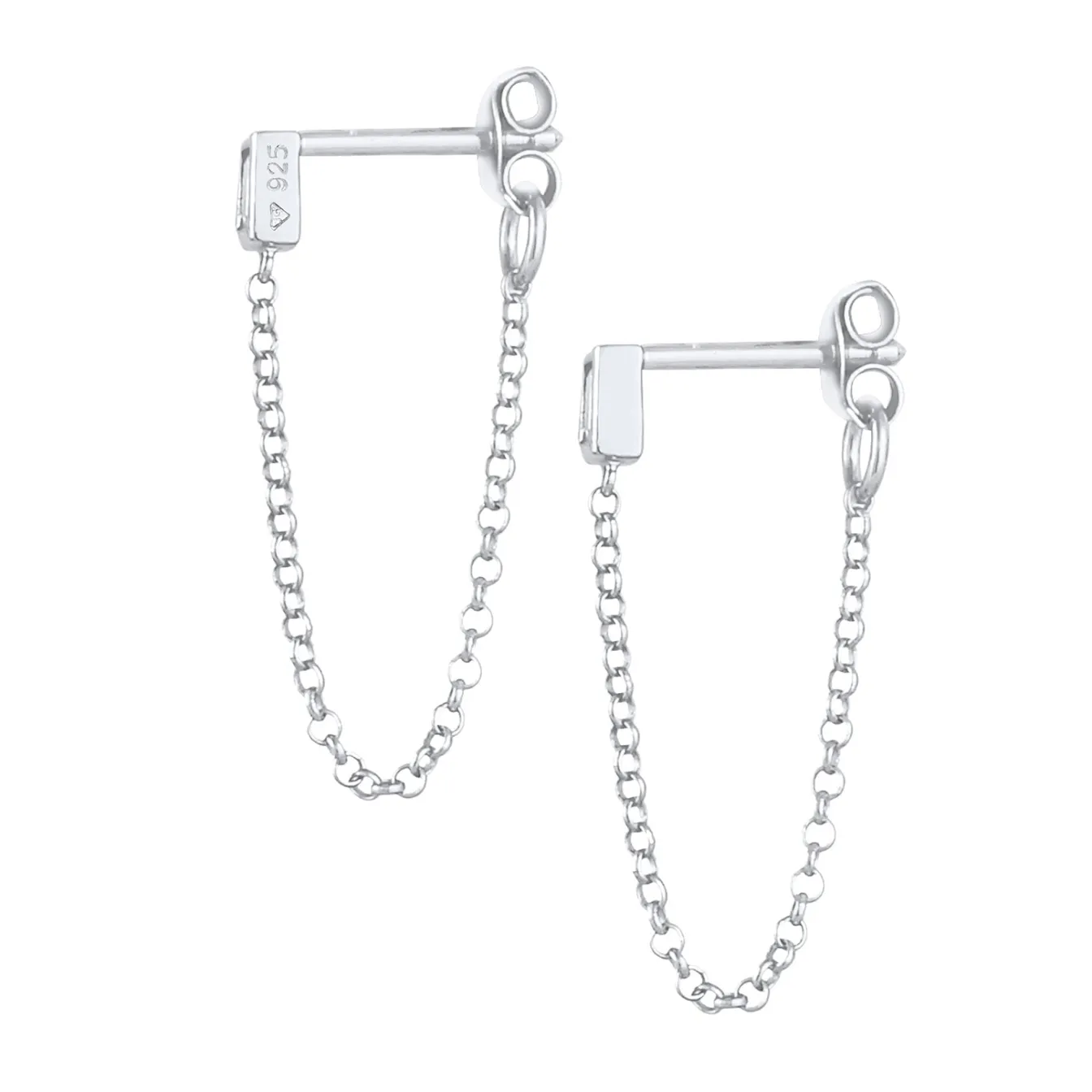 Elli "Ohrhänger Ear Chain | Zirkonia ( Weiß )< Letzte Chance|Ohrringe