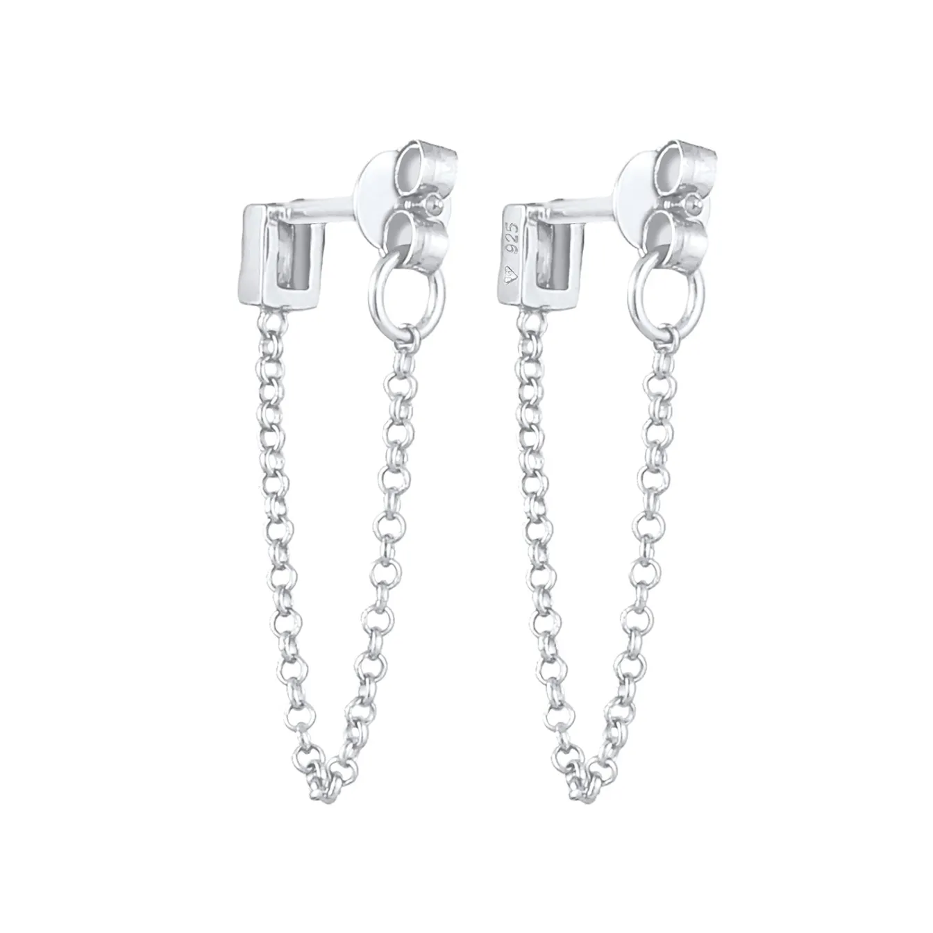 Elli "Ohrhänger Ear Chain | Zirkonia ( Weiß )< Letzte Chance|Ohrringe
