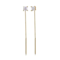 Elli "Ohrhänger Ear Chain | Zirkonia ( Weiß )< Roségold|Ohrringe