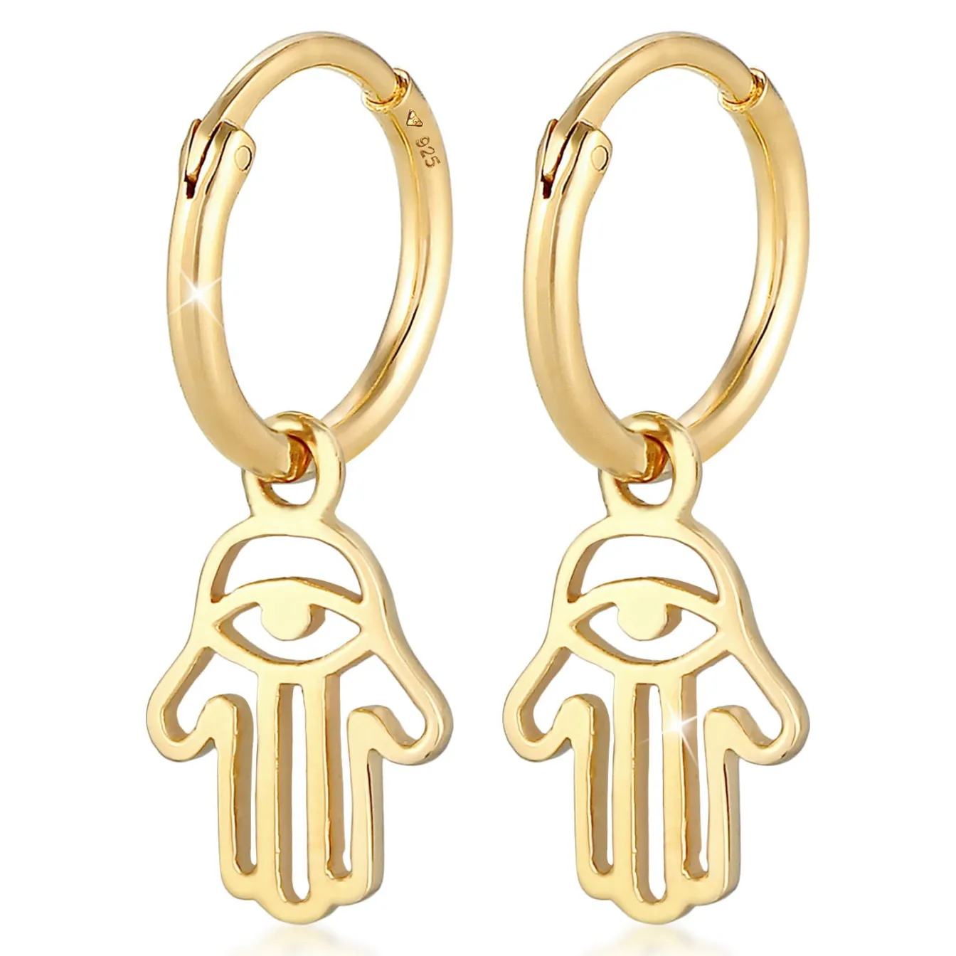 Elli "Ohrhänger Hamsa Hand< Symbol-schmuck|Ohrringe