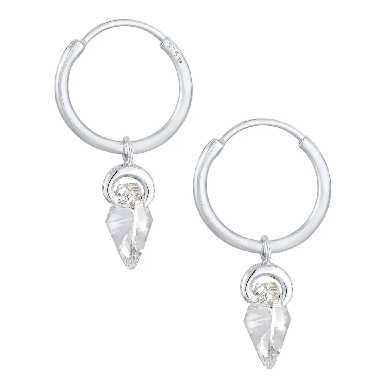 Elli "Ohrhänger Herz | Kristall (Weiß)< Symbol-schmuck|Herz-schmuck