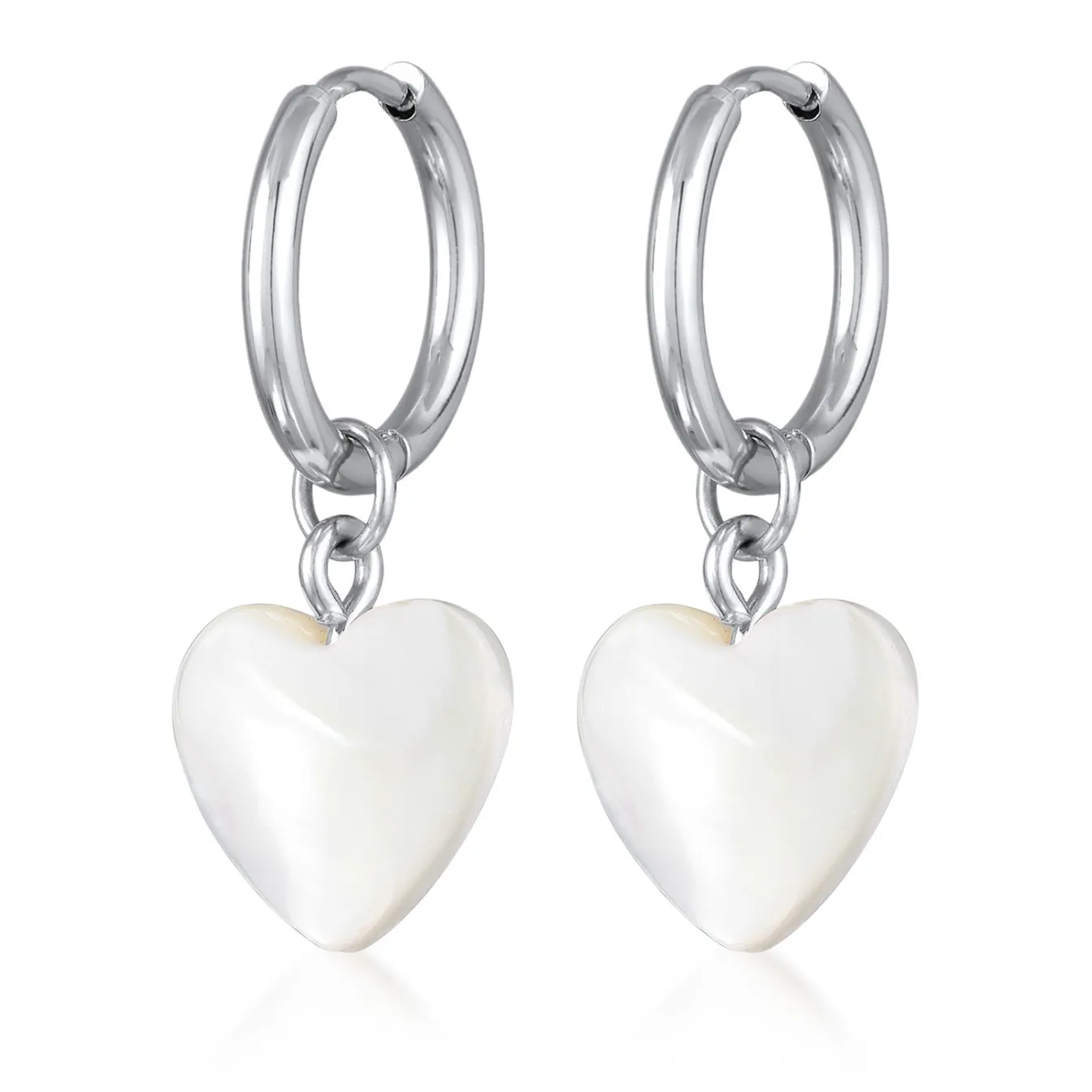 Elli "Ohrhänger Herz | Muschel< Symbol-schmuck|Herz-schmuck