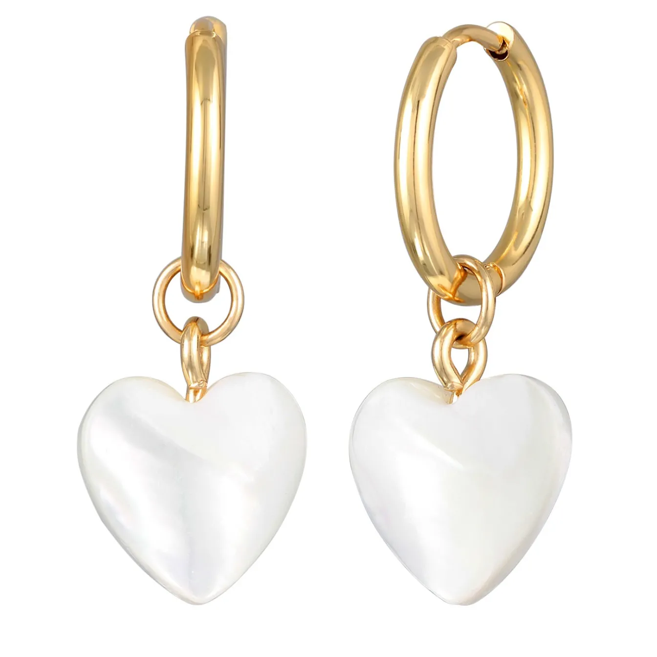 Elli "Ohrhänger Herz | Muschel< Symbol-schmuck|Herz-schmuck