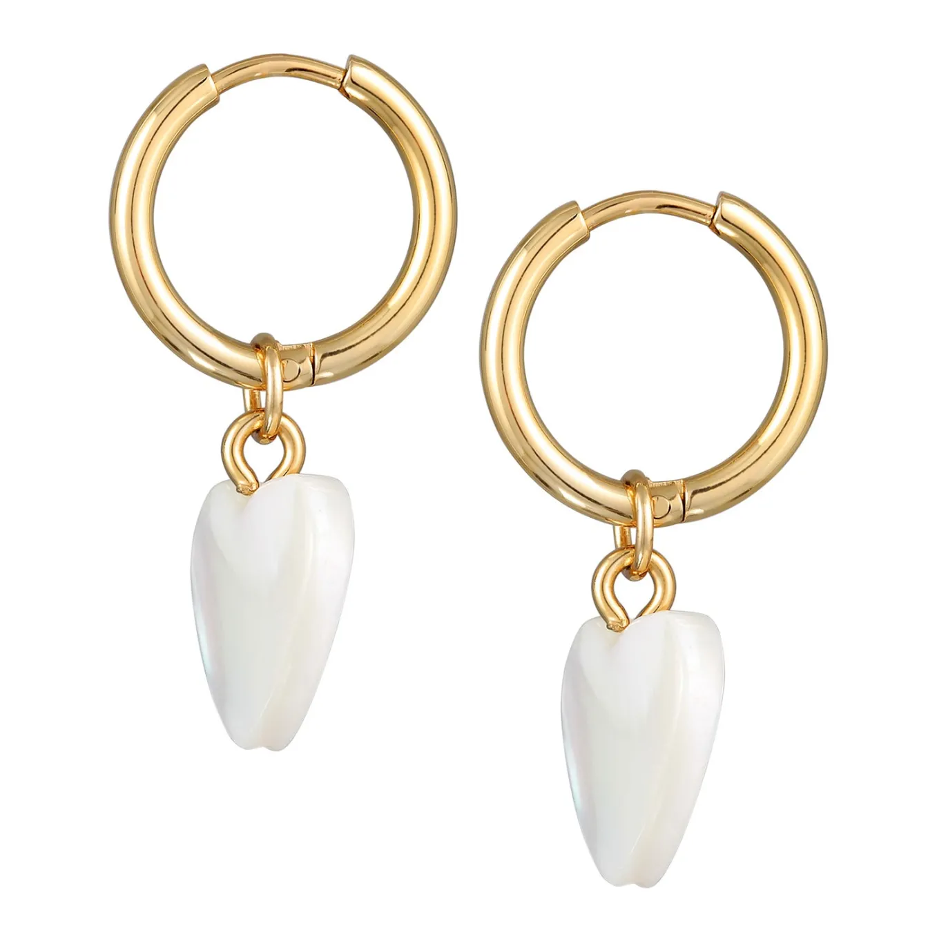 Elli "Ohrhänger Herz | Muschel< Symbol-schmuck|Herz-schmuck