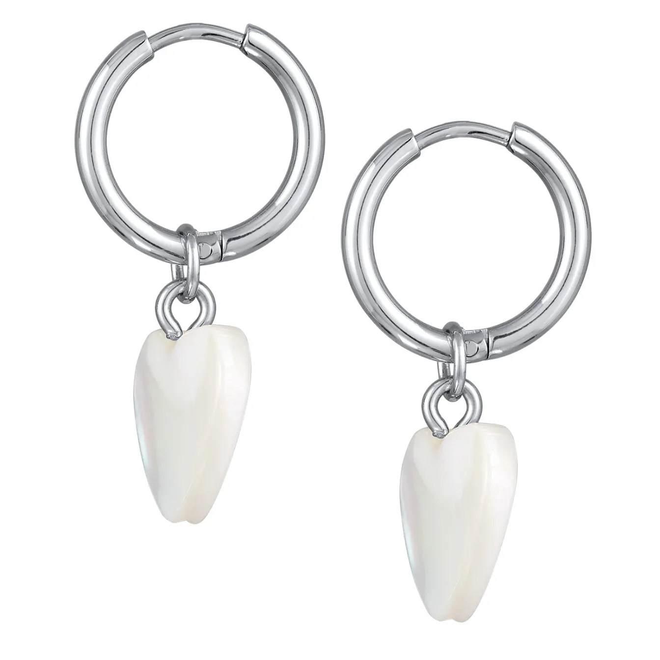 Elli "Ohrhänger Herz | Muschel< Symbol-schmuck|Herz-schmuck