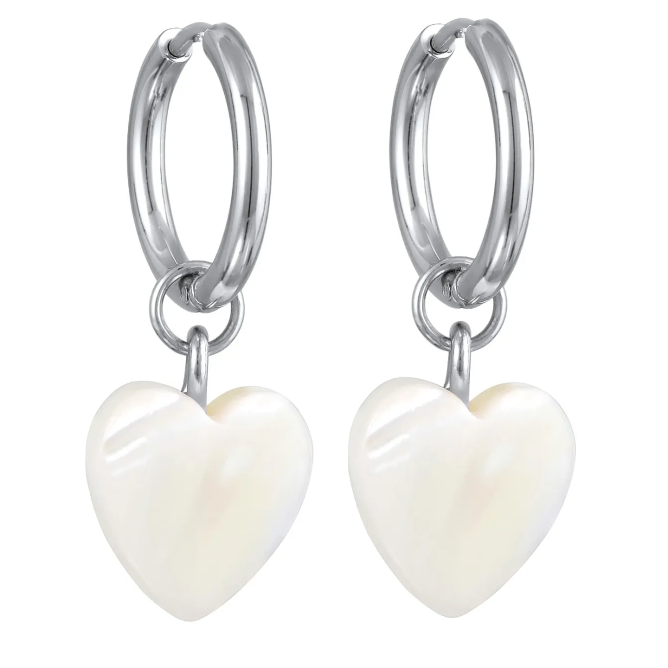 Elli "Ohrhänger Herz | Muschel< Symbol-schmuck|Herz-schmuck