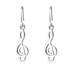 Elli "Ohrhänger Notenschlüssel< Symbol-schmuck|Ohrringe