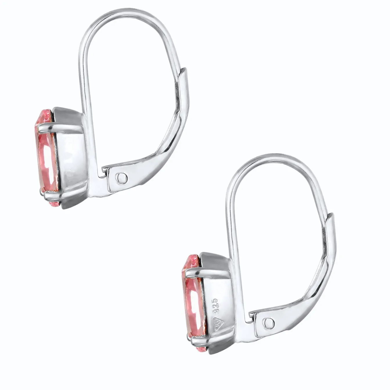 Elli "Ohrhänger Oval | Glas Kristalle (Rosa)< Vergoldet|Ohrringe