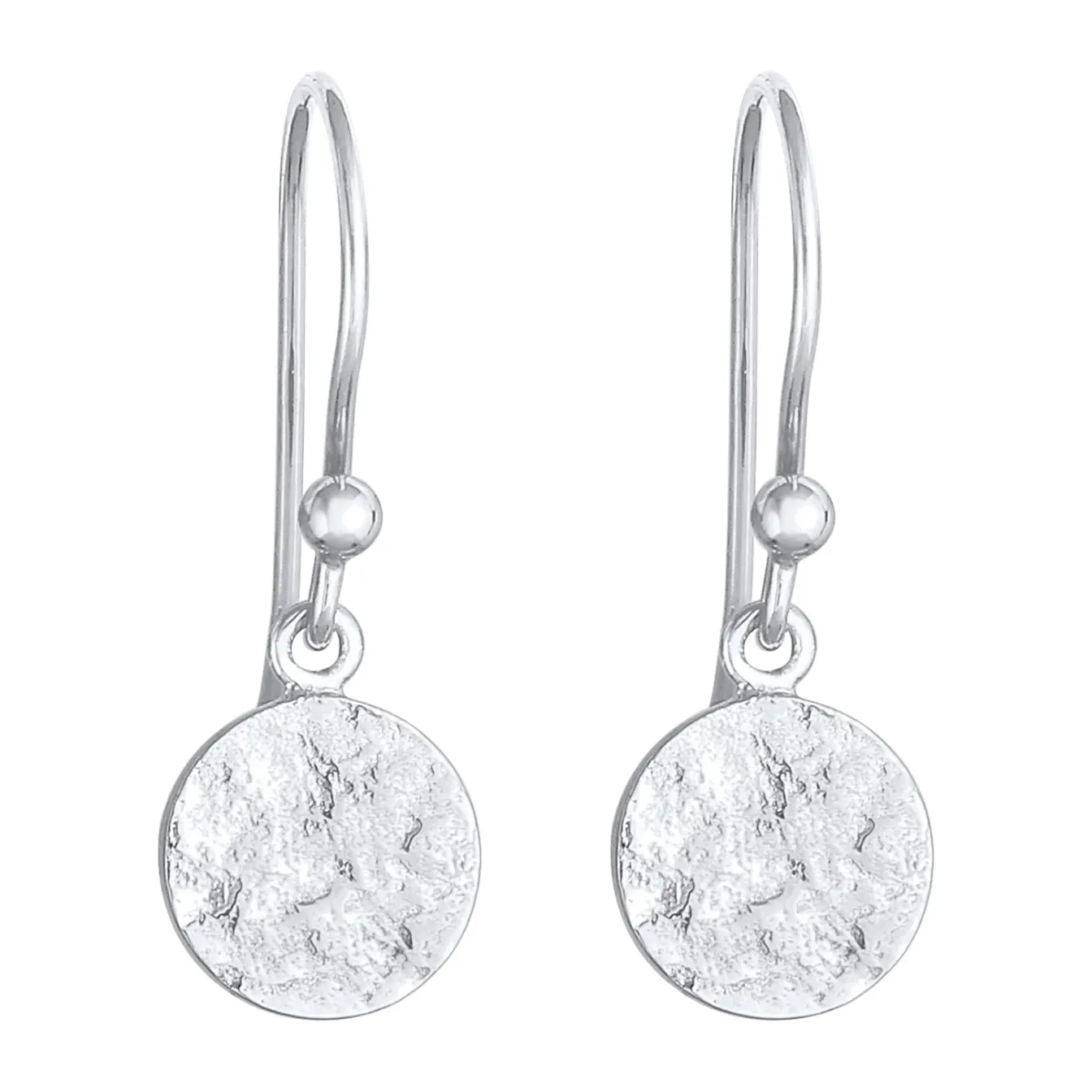 Elli "Ohrhänger Plättchen gehämmert< Ohrringe|Silber
