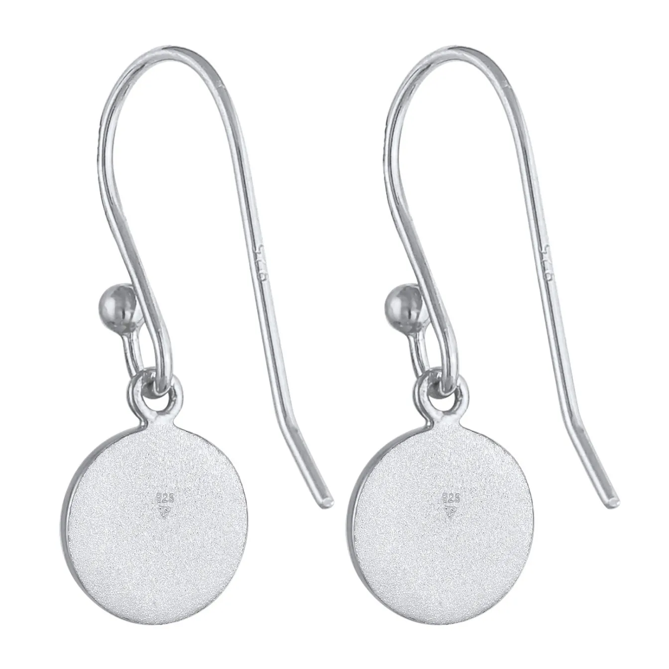 Elli "Ohrhänger Plättchen gehämmert< Ohrringe|Silber