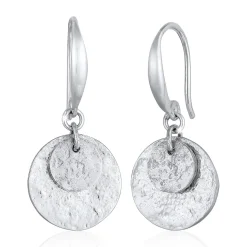 Elli "Ohrhänger Plättchen Matt< Ohrringe|Silber