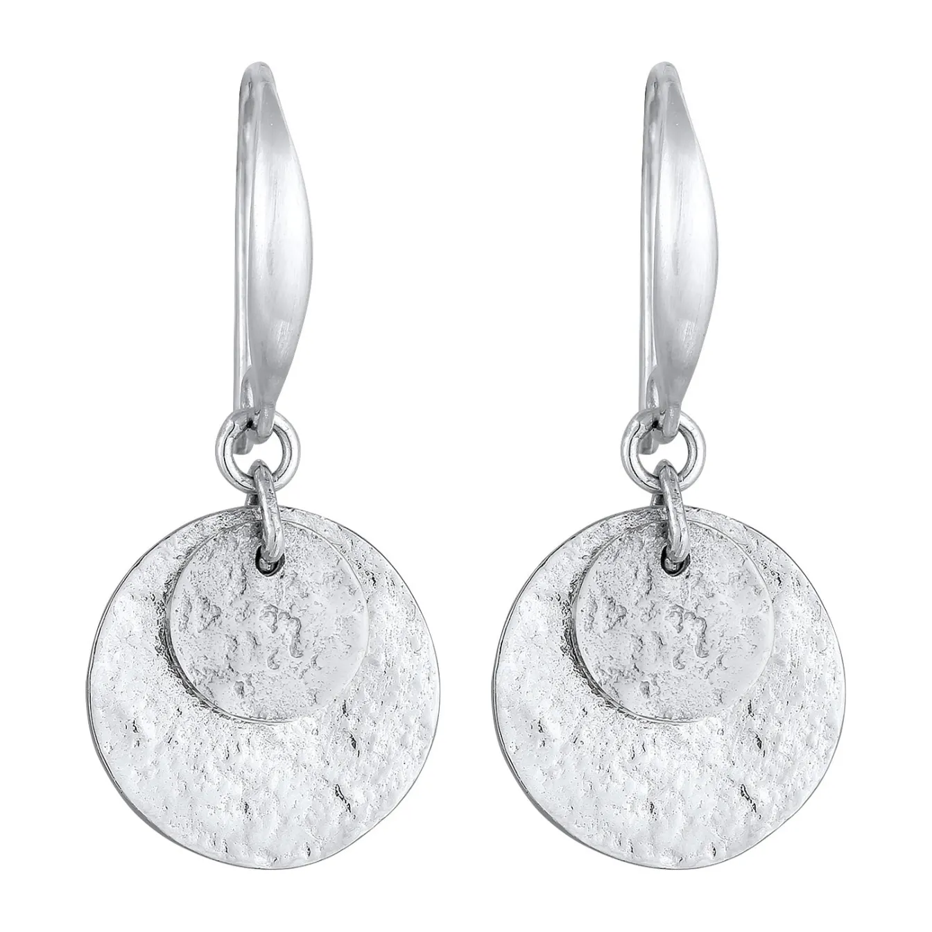 Elli "Ohrhänger Plättchen Matt< Ohrringe|Silber