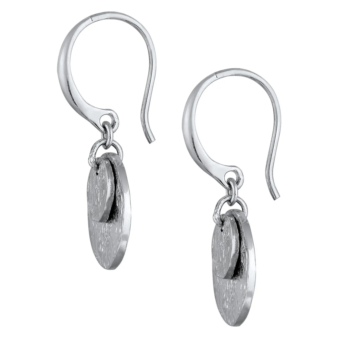 Elli "Ohrhänger Plättchen Matt< Ohrringe|Silber