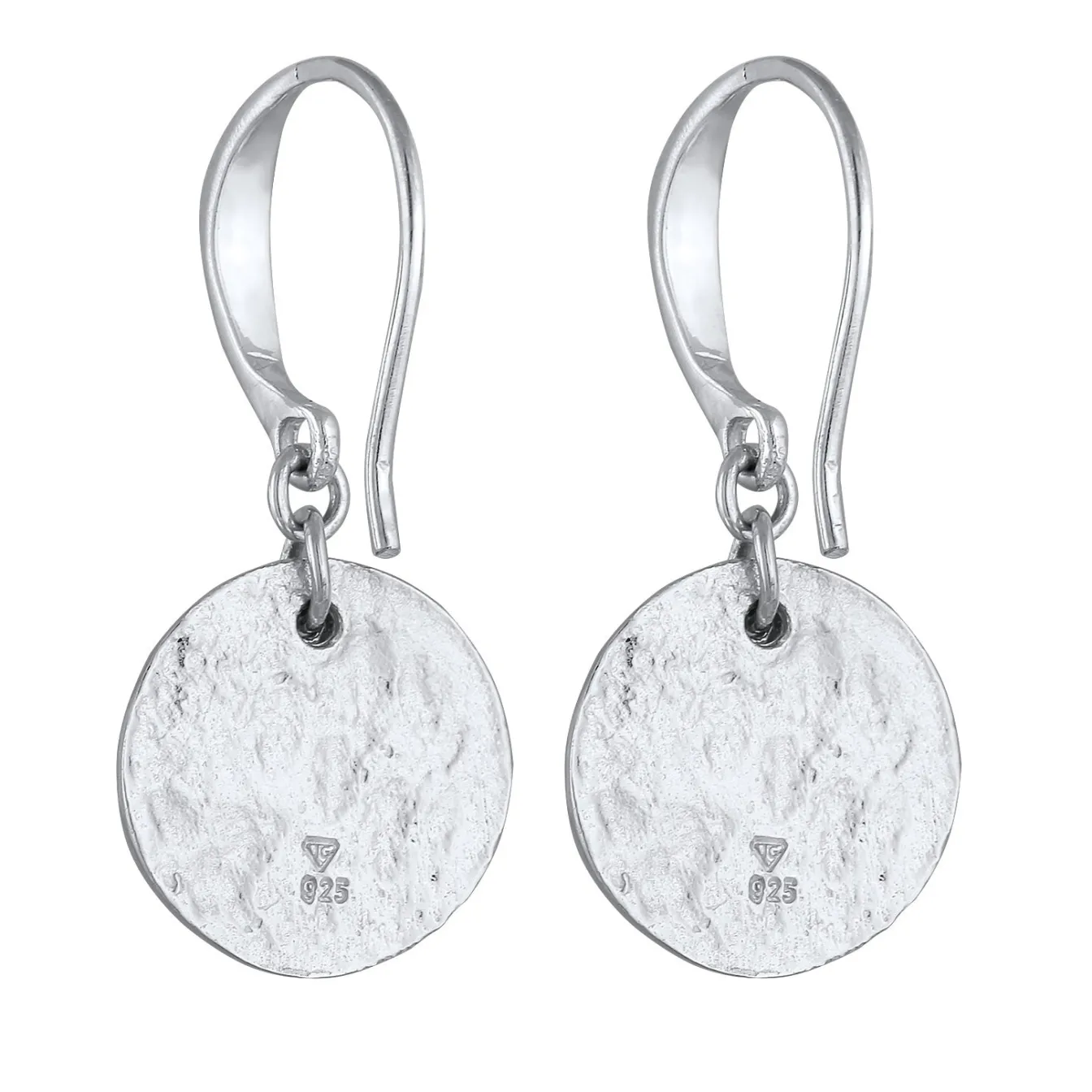 Elli "Ohrhänger Plättchen Matt< Ohrringe|Silber