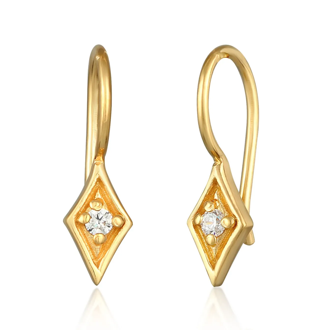 Elli "Ohrhänger Raute | Diamant (0.06 ct.)< Letzte Chance|Ohrringe