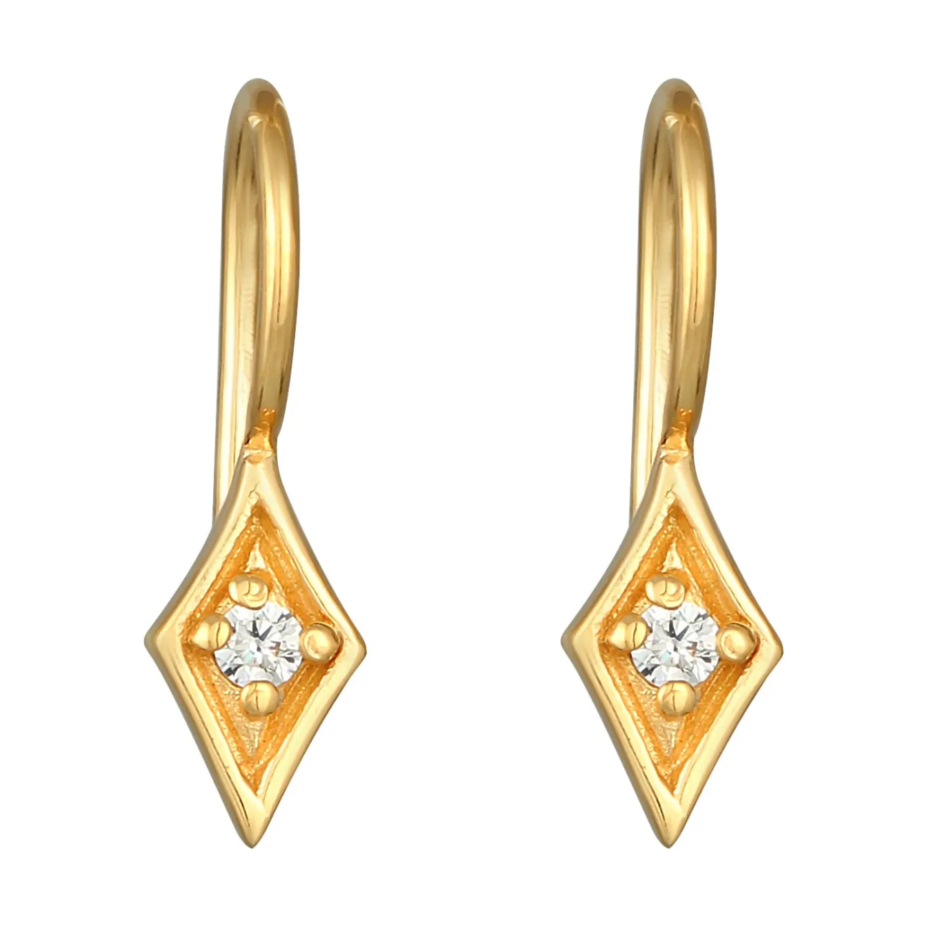 Elli "Ohrhänger Raute | Diamant (0.06 ct.)< Letzte Chance|Ohrringe