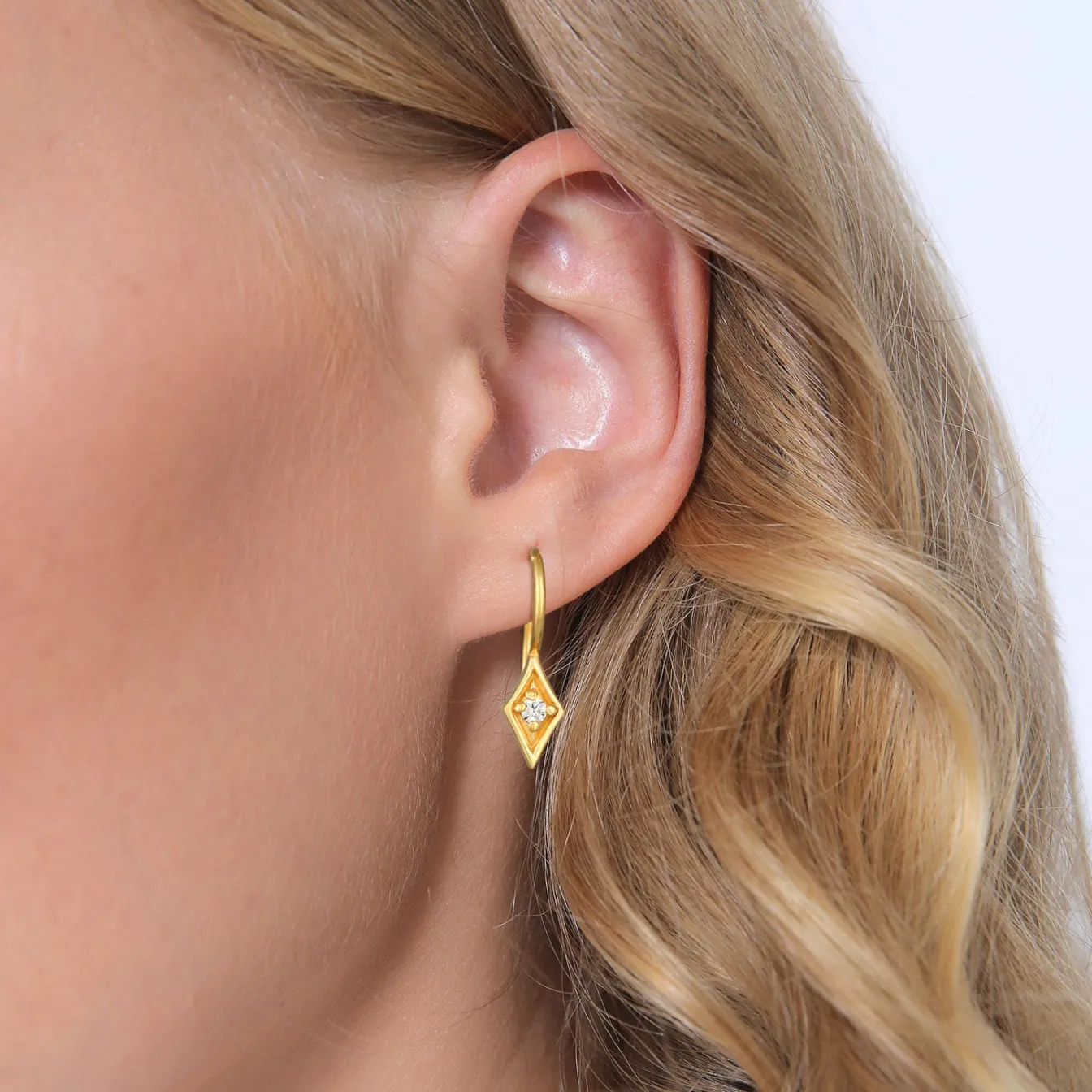 Elli "Ohrhänger Raute | Diamant (0.06 ct.)< Letzte Chance|Ohrringe