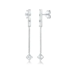 Elli "Ohrhänger| Topas ( Weiß )< Ohrringe|Silber