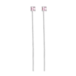 Elli "Ohrhänger| Zirkonia ( Pink )< Ohrringe|Silber