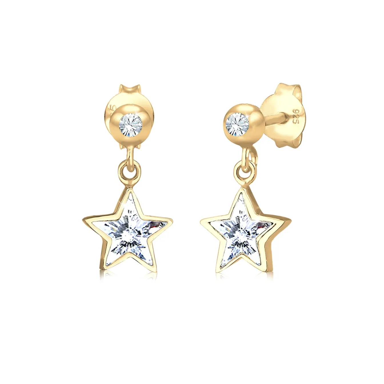 Elli "Ohrring Astro | Kristall (Weiß)<Kinder Kinderschmuck