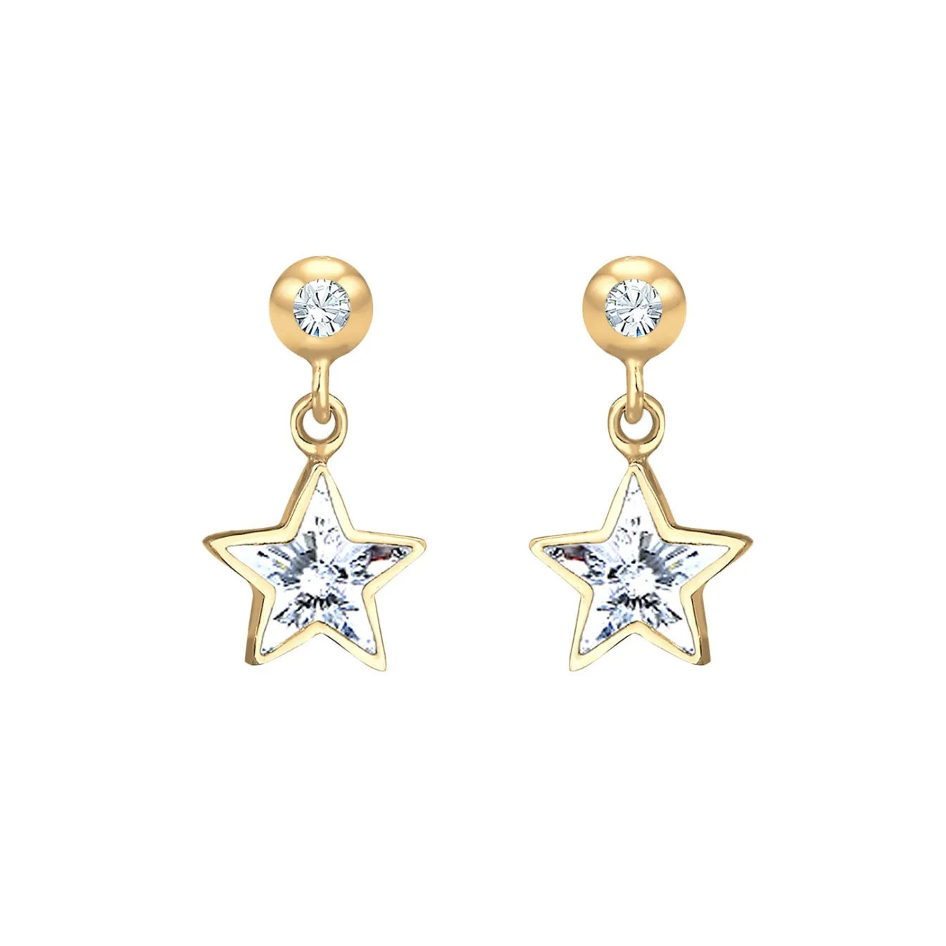 Elli "Ohrring Astro | Kristall (Weiß)<Kinder Kinderschmuck