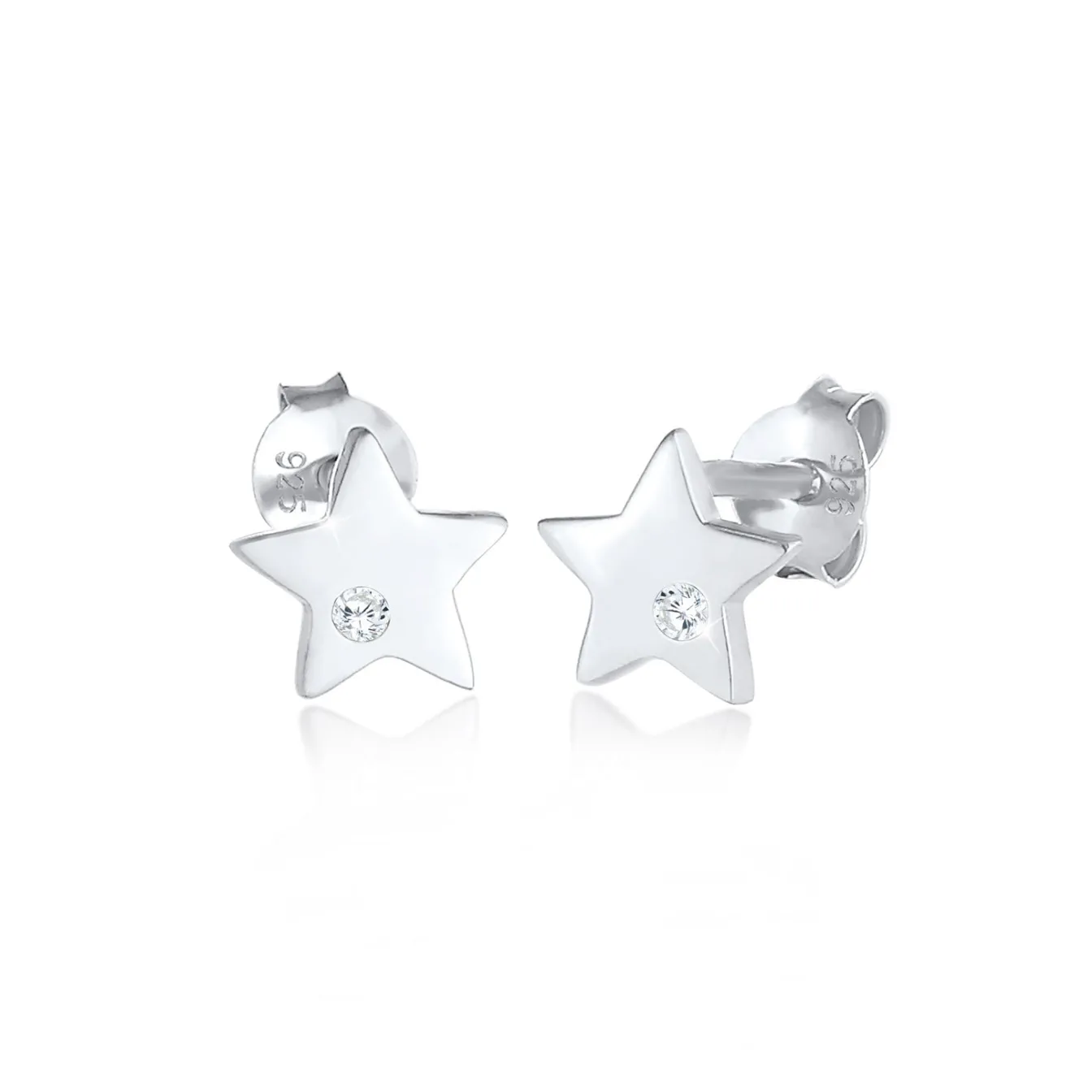 Elli "Ohrring Astro | Zirkonia ( Weiß )<Kinder Kinderschmuck