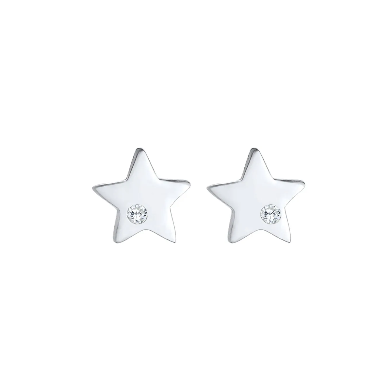 Elli "Ohrring Astro | Zirkonia ( Weiß )<Kinder Kinderschmuck