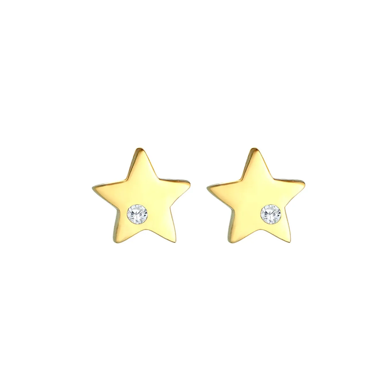 Elli "Ohrring Astro | Zirkonia ( Weiß )<Kinder Kinderschmuck