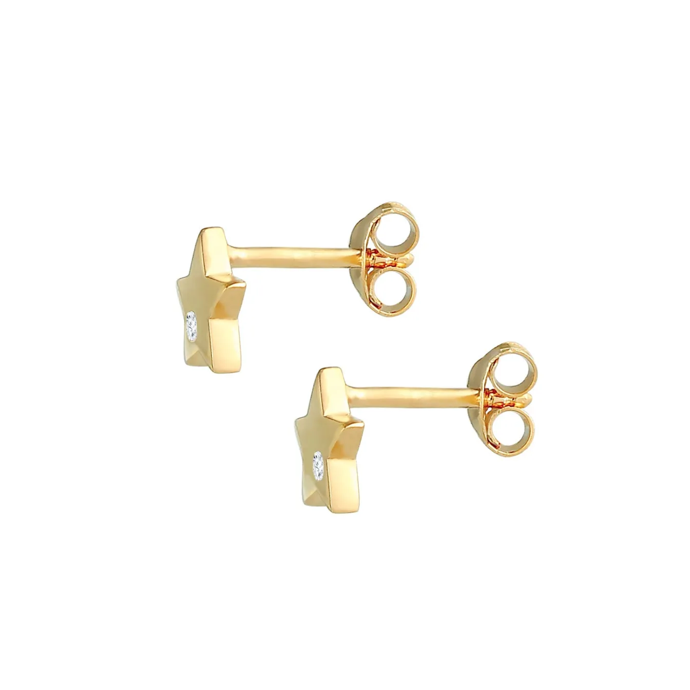 Elli "Ohrring Astro | Zirkonia ( Weiß )<Kinder Kinderschmuck