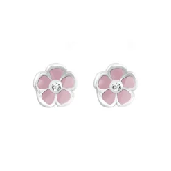 Elli "Ohrring Blume | Kristall (Weiß)<Kinder Symbol-schmuck|Kinderschmuck