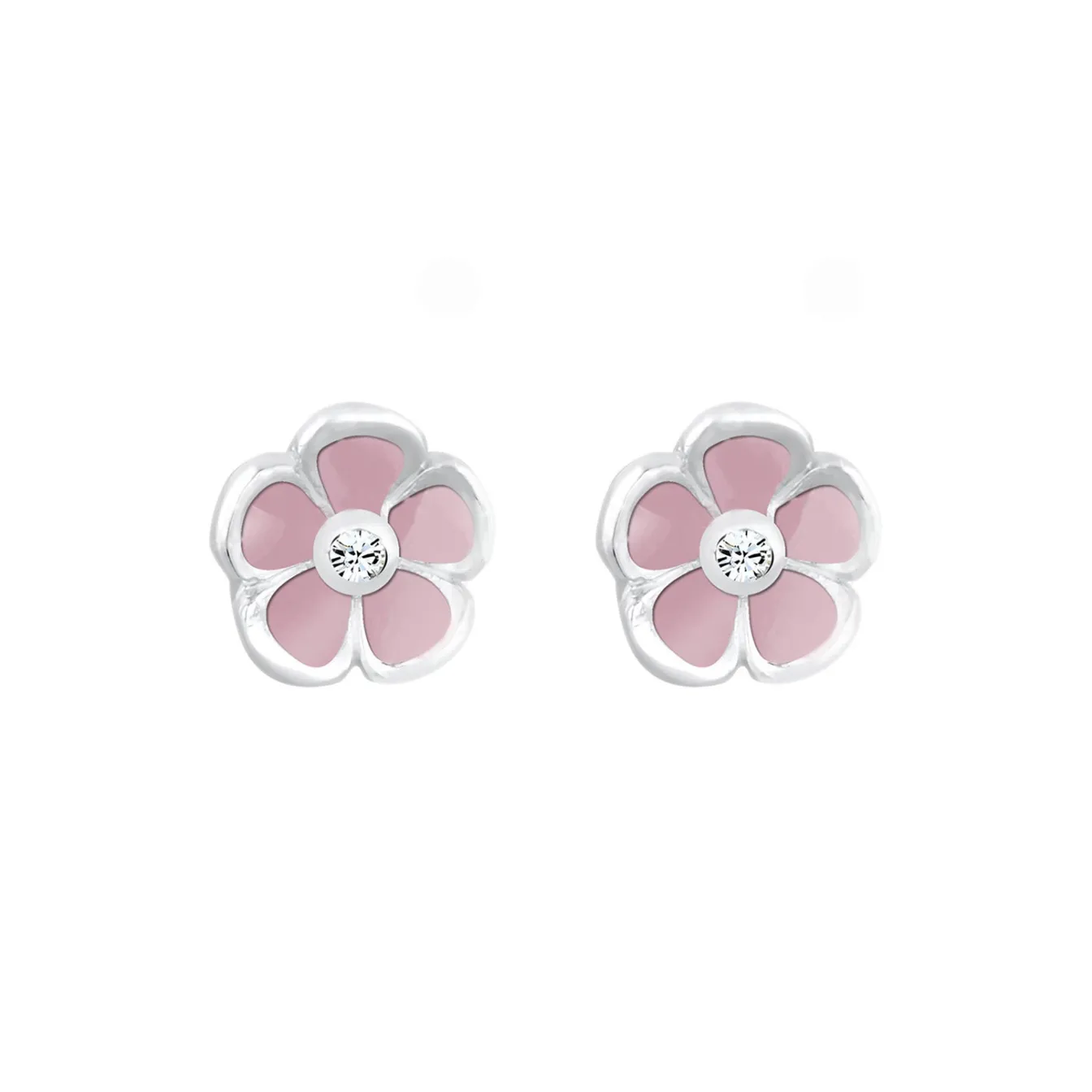 Elli "Ohrring Blume | Kristall (Weiß)<Kinder Symbol-schmuck|Kinderschmuck
