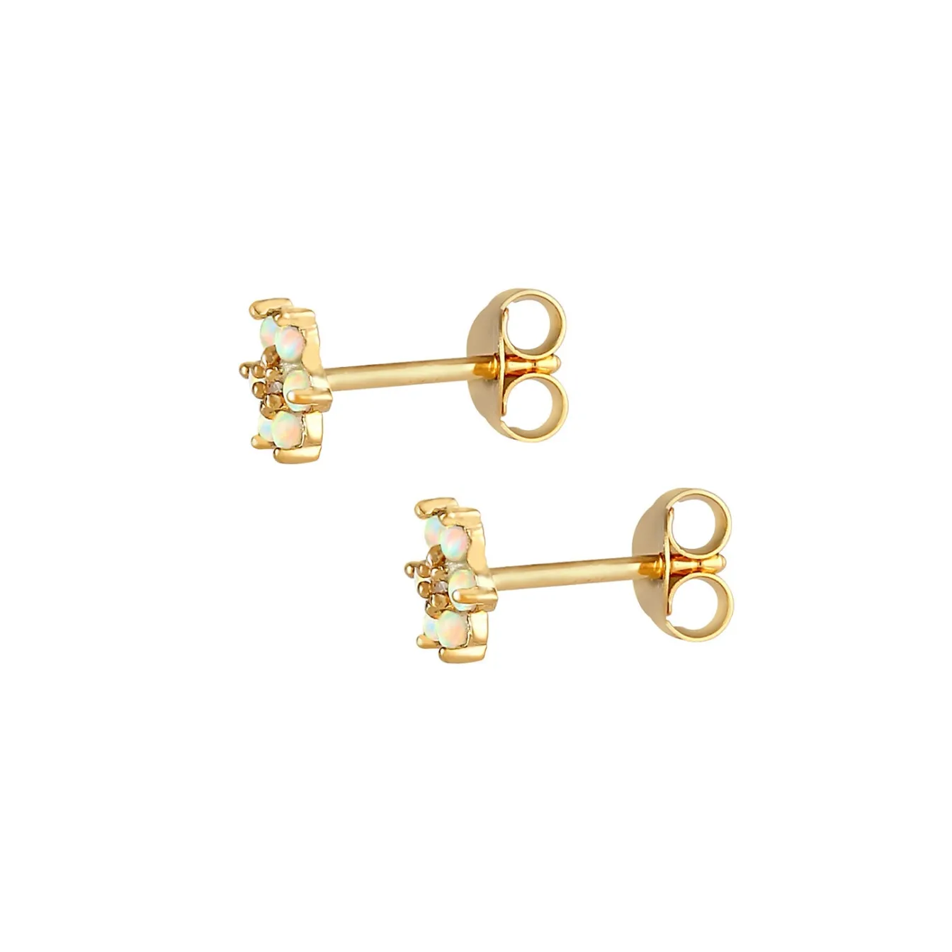 Elli "Ohrring Blume | Opal ( Weiß )<Kinder Symbol-schmuck|Kinderschmuck