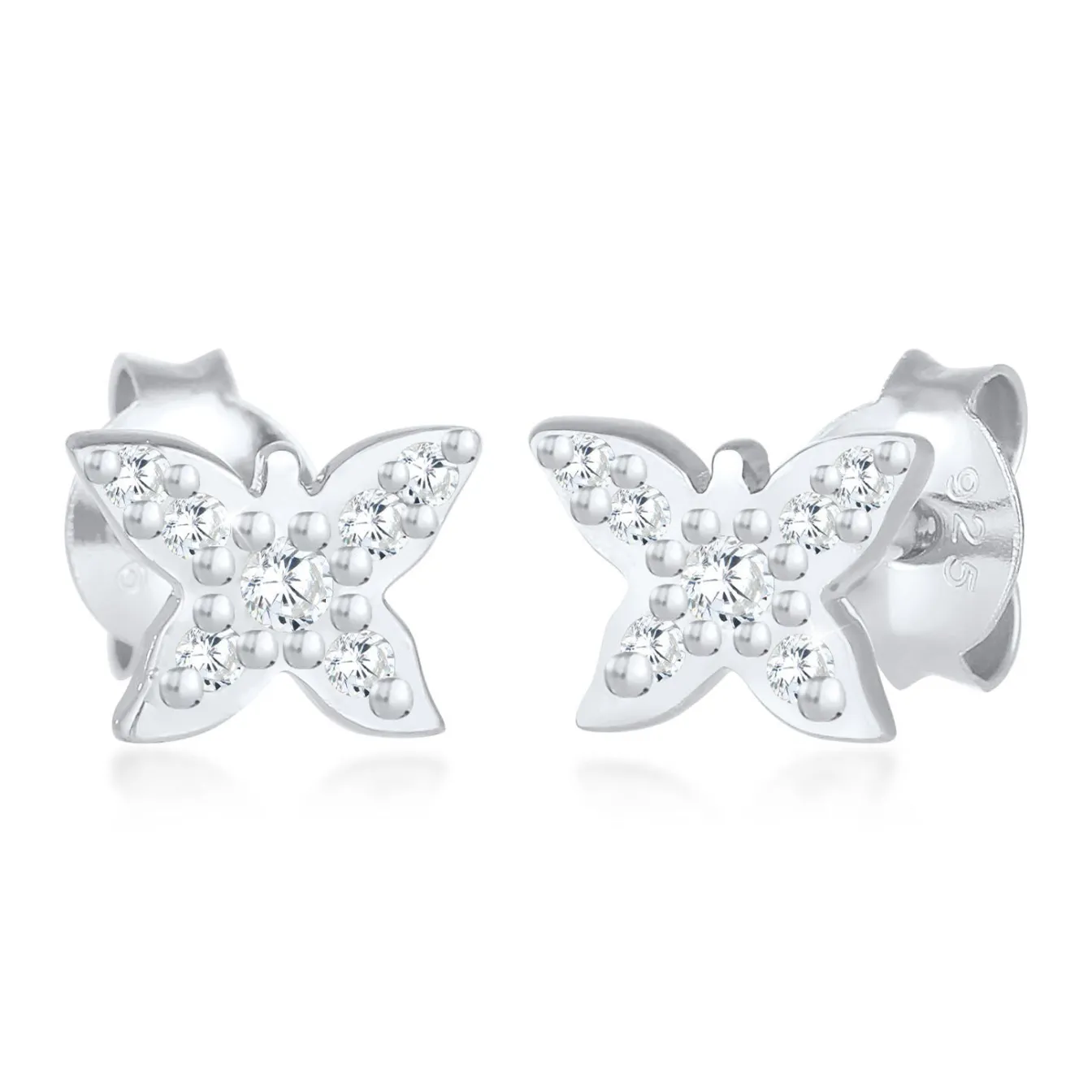 Elli "Ohrring Blume | Zirkonia ( Weiß )<Kinder Symbol-schmuck|Kinderschmuck