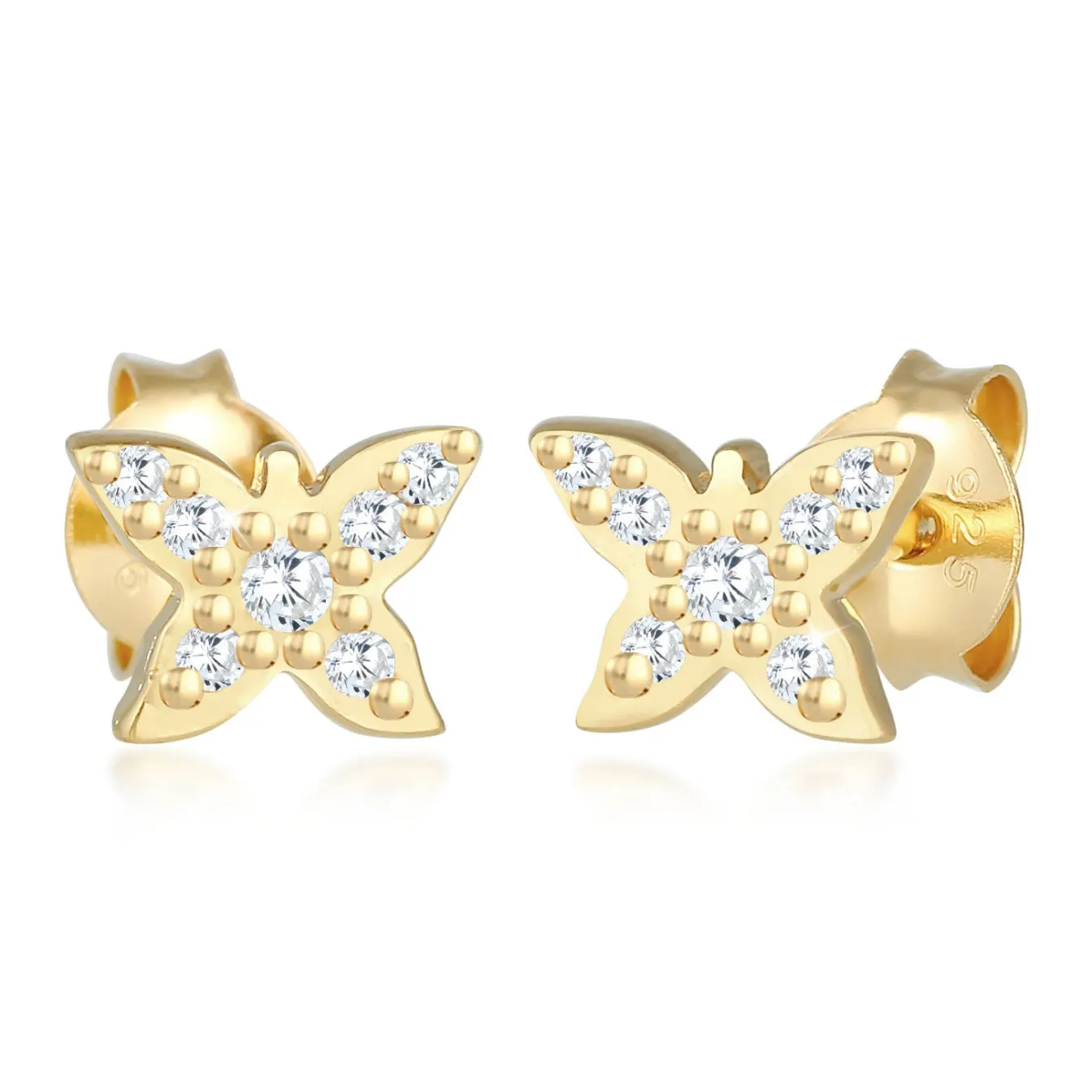 Elli "Ohrring Blume | Zirkonia ( Weiß )<Kinder Symbol-schmuck|Kinderschmuck