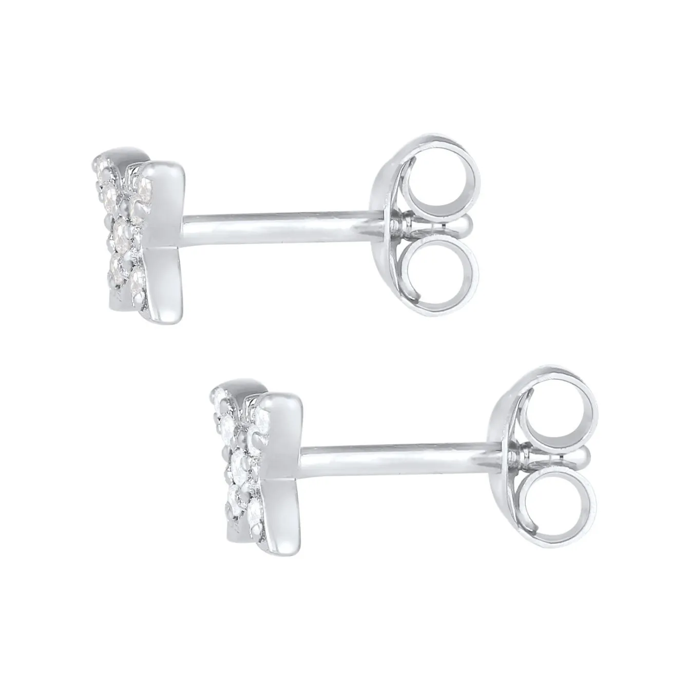 Elli "Ohrring Blume | Zirkonia ( Weiß )<Kinder Symbol-schmuck|Kinderschmuck