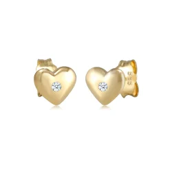 Elli "Ohrring Herz | Diamant ( , 0,03 ct )<Kinder Symbol-schmuck|Herz-schmuck