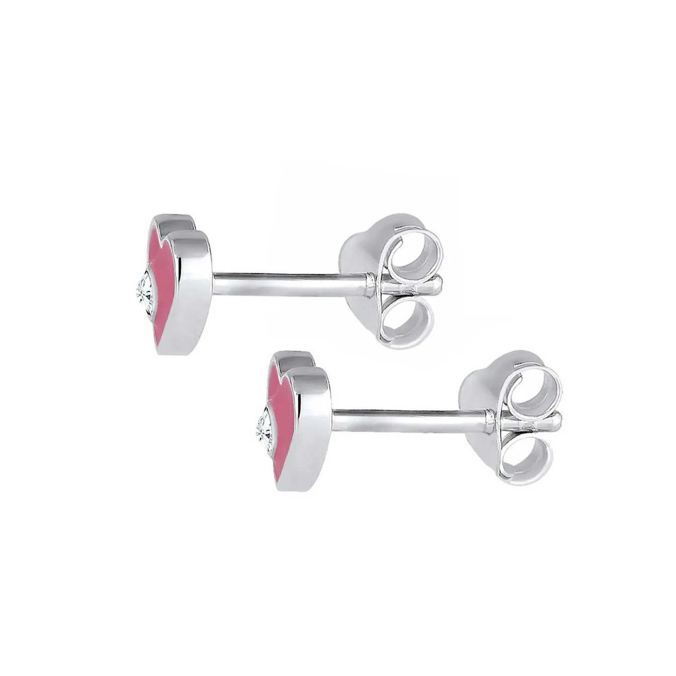 Elli "Ohrring Herz | Kristall (Weiß)<Kinder Symbol-schmuck|Herz-schmuck