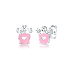 Elli "Ohrring Herz | Kristall (Weiß)<Kinder Symbol-schmuck|Herz-schmuck