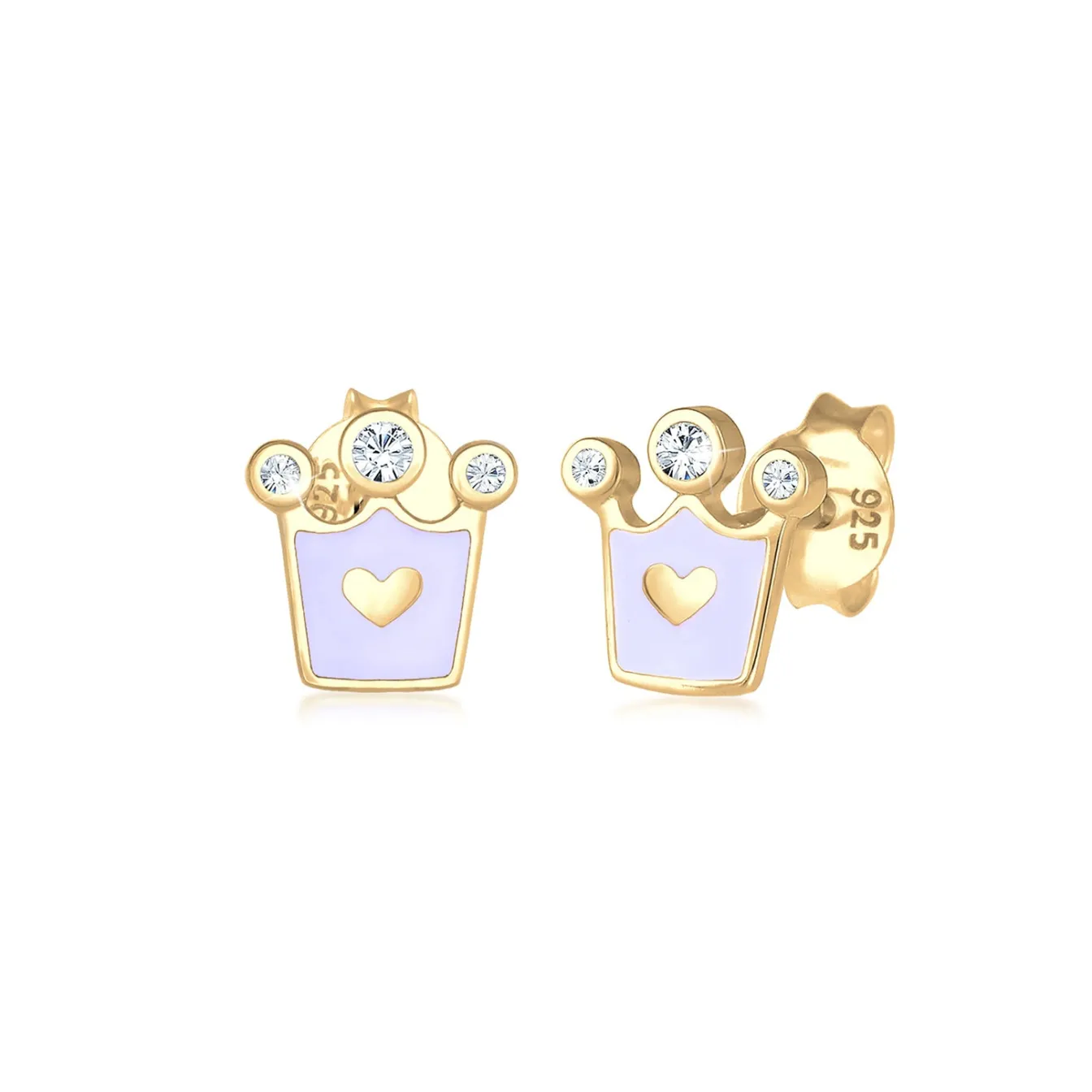 Elli "Ohrring Herz | Kristall (Weiß)<Kinder Symbol-schmuck|Herz-schmuck