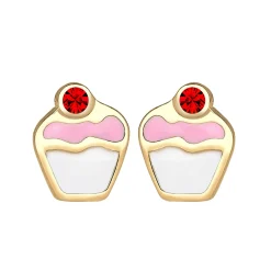 Elli "Ohrring Süßigkeiten | Kristall ( Rot )<Kinder Kinderschmuck