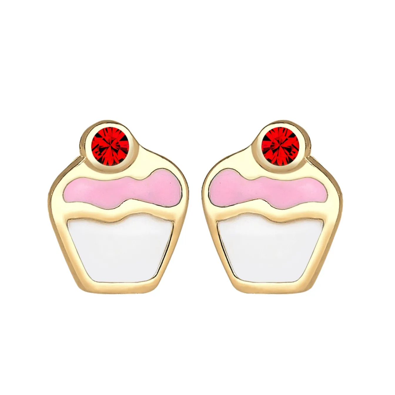 Elli "Ohrring Süßigkeiten | Kristall ( Rot )<Kinder Kinderschmuck