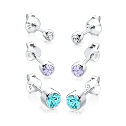 Elli "Ohrringset | Kristall ( Weiß )< Roségold|Ohrringe